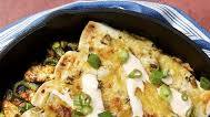 Salsa Verde Chicken Enchiladas with Mexican Cheese and Hot Sauce Crema Salsa Verde Chicken Enchiladas with Mexican Cheese and Hot Sauce Crema