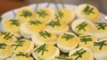 Ninja Foodi or Instant Pot Football Deviled Eggs Ninja Foodi or Instant Pot Football Deviled Eggs