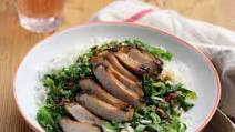Korean Pork Steaks with Garlicky Greens Korean Pork Steaks with Garlicky Greens