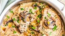Pork Chops with Mushroom & Leek Cream Sauce Pork Chops with Mushroom & Leek Cream Sauce