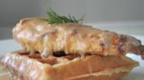 Oven-Fried Chicken and Waffles with Maple Gravy Oven-Fried Chicken and Waffles with Maple Gravy