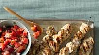 Grilled chicken kebabs with nectarine salsa Grilled chicken kebabs with nectarine salsa
