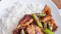 Pork and Asparagus with Chile-Garlic Sauce