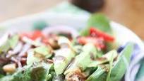 Strawberry Spinach and Walnut Salad with Raspberry Balsamic Vinaigrette Strawberry Spinach and Walnut Salad with Raspberry Balsamic Vinaigrette