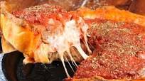 Chicago-Style Deep Dish Pizza (Pan Included, 2 Servings Shown) With Italian Sausage and Two Cheeses Chicago-Style Deep Dish Pizza (Pan Included, 2 Servings Shown) With Italian Sausage and Two Cheeses