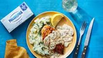 Creamy Mushroom Chicken, Spinach & Mash featuring Philadelphia cream cheese Creamy Mushroom Chicken, Spinach & Mash featuring Philadelphia cream cheese