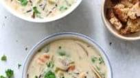 Instant Pot Vegan Cream of Mushroom and Wild Rice Soup Recipe Instant Pot Vegan Cream of Mushroom and Wild Rice Soup Recipe