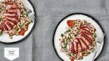 Duck Breast with Sauce Aigre Douce and Warm White Bean Salad Duck Breast with Sauce Aigre Douce and Warm White Bean Salad