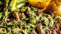 Steak with Italian Salsa Verde and Veggies Steak with Italian Salsa Verde and Veggies
