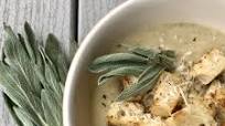 Sage Cauliflower White Bean Soup with Garlic Croutons {Vegan-Friendly} Sage Cauliflower White Bean Soup with Garlic Croutons {Vegan-Friendly}