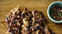 Grilled pork skewers in Thai marinade Grilled pork skewers in Thai marinade