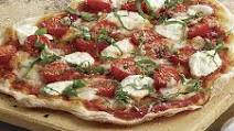 Cracker-Thin Pizza with Cherry Tomatoes, Fresh Mozzarella, Ricotta, and Basil Cracker-Thin Pizza with Cherry Tomatoes, Fresh Mozzarella, Ricotta, and Basil