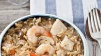 Shrimp and Bay-Scallop Risotto with Mushrooms Shrimp and Bay-Scallop Risotto with Mushrooms