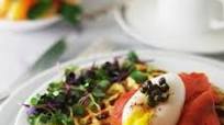 Sweet Potato Waffles, Duck Eggs and Smoked Salmon Sweet Potato Waffles, Duck Eggs and Smoked Salmon