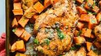 Sheet Pan Chili Chicken and Sweet Potatoes Sheet Pan Chili Chicken and Sweet Potatoes