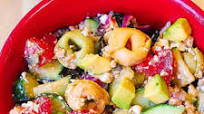 Greek Tortellini Salad: Tomatoes, Avocados, Cucumbers Greek Tortellini Salad: Tomatoes, Avocados, Cucumbers