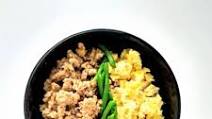 Chicken Soboro Donburi without Sake and Mirin Chicken Soboro Donburi without Sake and Mirin