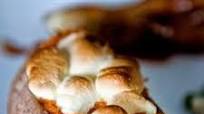 Twice-Baked Sweet Potatoes With Mini Marshmallows Twice-Baked Sweet Potatoes With Mini Marshmallows