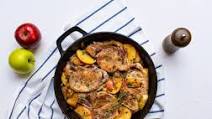 One Pan Pork Chop with Caramelized Apple and Onion One Pan Pork Chop with Caramelized Apple and Onion