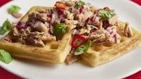 Tuna Salad served on a Potato Waffle Tuna Salad served on a Potato Waffle