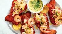 Shrimp-and-Lobster Stuffed Tails with Limoncello Cream Sauce Shrimp-and-Lobster Stuffed Tails with Limoncello Cream Sauce