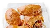 Pepper, pesto & sweetcorn calzones Pepper, pesto & sweetcorn calzones
