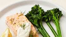 Baked Salmon with Creamy Dill Sauce Baked Salmon with Creamy Dill Sauce