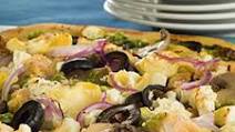 Greek Pizza with Artichokes and Feta Cheese Greek Pizza with Artichokes and Feta Cheese