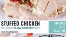 Slow Cooker Keto Stuffed Chicken Breast Slow Cooker Keto Stuffed Chicken Breast