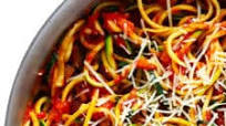 Zoodles Marinara (Zucchini Noodles with Chunky Tomato Sauce) Zoodles Marinara (Zucchini Noodles with Chunky Tomato Sauce)