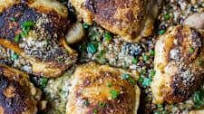 Skillet Garlic Parmesan Chicken Thighs Skillet Garlic Parmesan Chicken Thighs