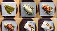 Crispy Chili Rellenos with Paprika Chicken and Chorizo Crispy Chili Rellenos with Paprika Chicken and Chorizo