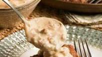 Sausage Gravy Over Chicken Fried Steak Sausage Gravy Over Chicken Fried Steak