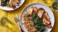 Tuscan-Style Pork Chops with Roasted Potato & Salsa Verde Tuscan-Style Pork Chops with Roasted Potato & Salsa Verde