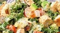 Whole30 Kale Chicken Caesar Salad Whole30 Kale Chicken Caesar Salad