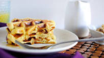 Honey Buttermilk Waffles + Vanilla Maple Syrup Honey Buttermilk Waffles + Vanilla Maple Syrup