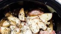Slow Cooker Garlic Parmesan Potatoes Slow Cooker Garlic Parmesan Potatoes
