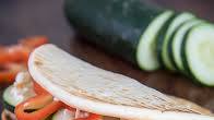 Chicken and Red Pepper Hummus Flatbread Chicken and Red Pepper Hummus Flatbread