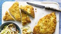 Chicken schnitzel with coleslaw Chicken schnitzel with coleslaw