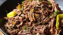 Slow Cooker Shredded Italian Beef Slow Cooker Shredded Italian Beef