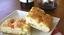 Focaccia with Tomato, Green Onion and Garlic Focaccia with Tomato, Green Onion and Garlic