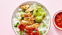 Grilled Chicken & Cilantro Rice Bowl with Salsa & Guacamole Grilled Chicken & Cilantro Rice Bowl with Salsa & Guacamole