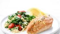 Lemon Thyme Chicken Orzo with kale and grape tomatoes Lemon Thyme Chicken Orzo with kale and grape tomatoes