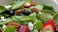 Baby Spinach with Fresh Berries, Pecans and Goat Cheese in Raspberry Vinaigrette Recipe Baby Spinach with Fresh Berries, Pecans and Goat Cheese in Raspberry Vinaigrette Recipe
