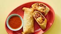 Chicken Chimichangas with Enchilada Sauce No chopping. No slicing. No knife required! Chicken Chimichangas with Enchilada Sauce No chopping. No slicing. No knife required!