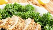 Kale Caesar Salad with Almond-Crusted Chicken Kale Caesar Salad with Almond-Crusted Chicken