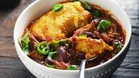 Slow-Cooker Pulled-Pork Chili With Cornbread Dumplings Recipe Slow-Cooker Pulled-Pork Chili With Cornbread Dumplings Recipe