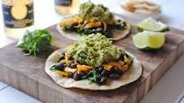 Easy Spinach, Black Bean and Guacamole Tostadas Easy Spinach, Black Bean and Guacamole Tostadas