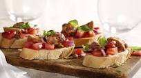 Chicken Meatball Bruschetta Chicken Meatball Bruschetta