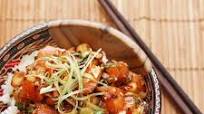 Salmon Poke With Macadamia Nuts and Fried Shallots Recipe Salmon Poke With Macadamia Nuts and Fried Shallots Recipe